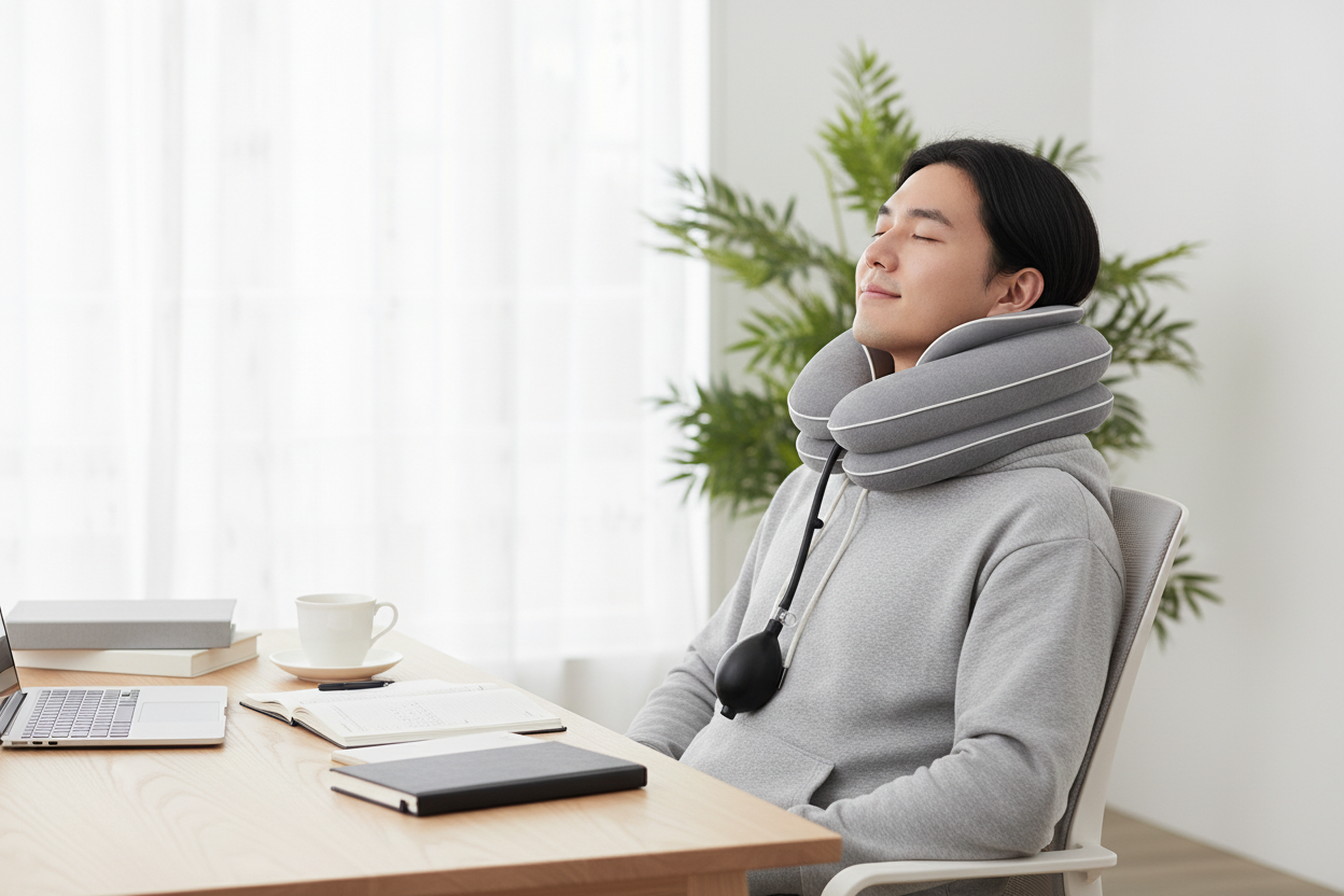STUDEO Cervical Neck Traction Cushion - Lifestyle