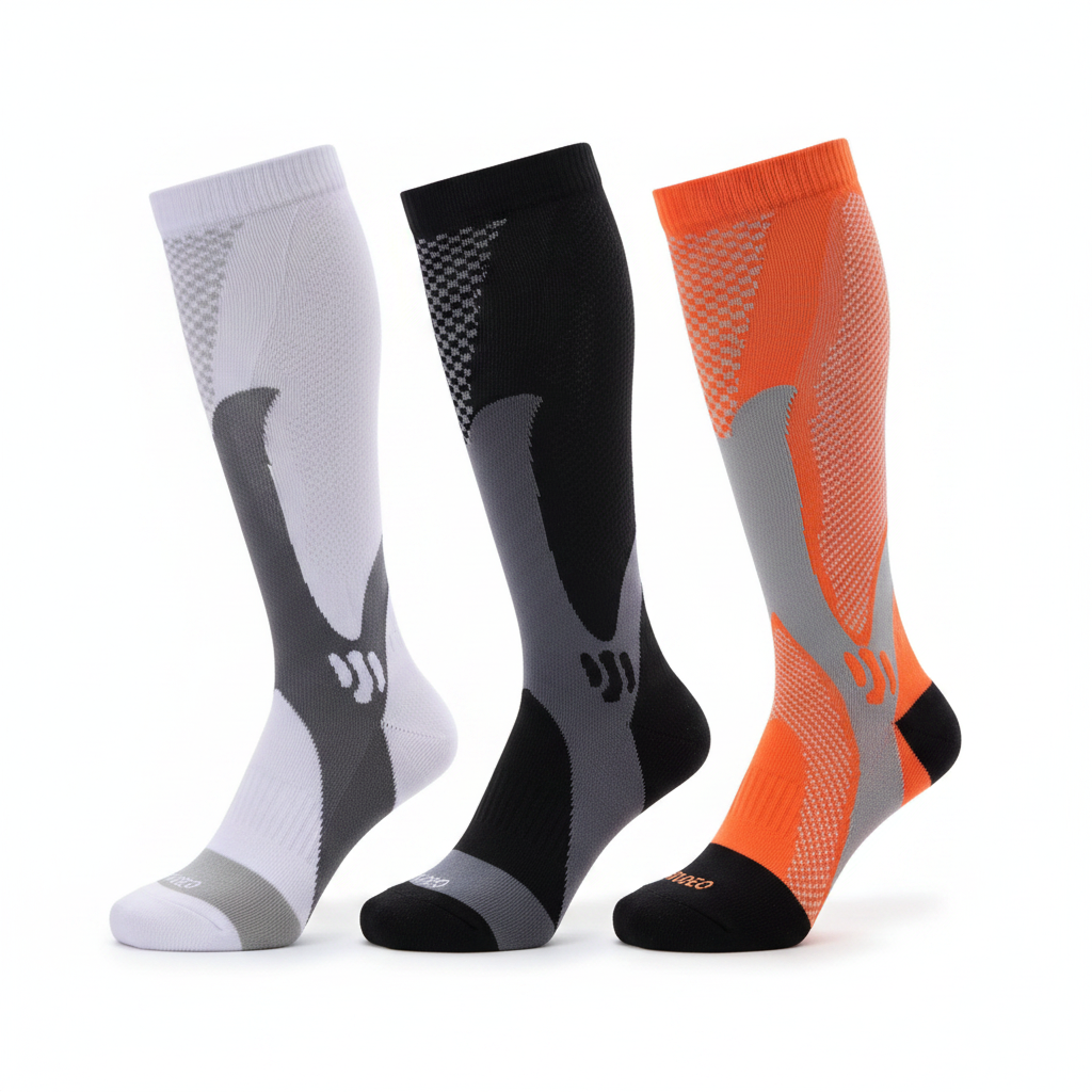 STUDEO Compression Socks - White Background