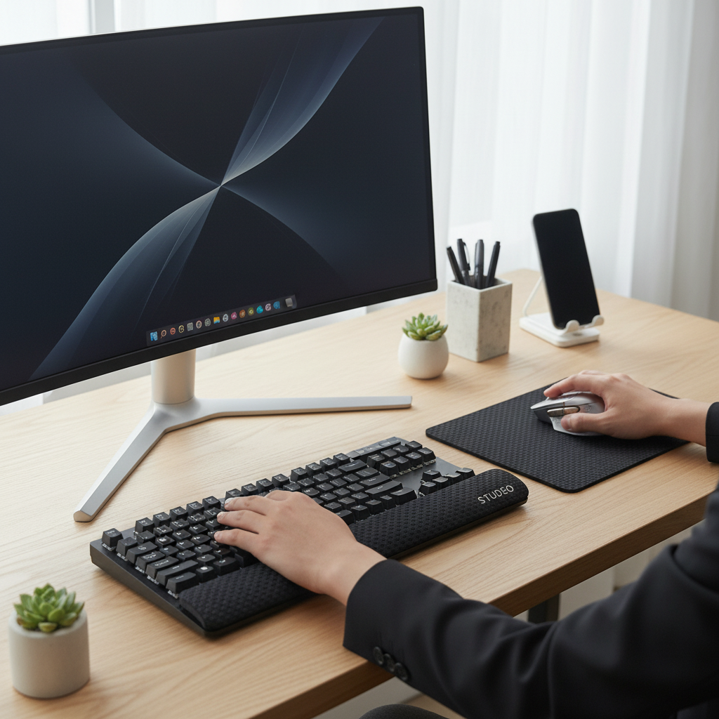 STUDEO Wrist Rest & Mouse Pad - Lifestyle